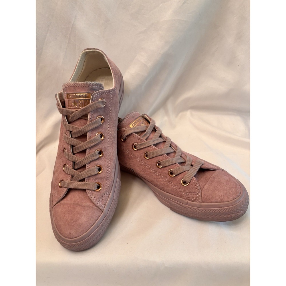 Converse All Star Sneakers Women's 553242C Lace Up Low Cut Pink Rose Gold 9M
